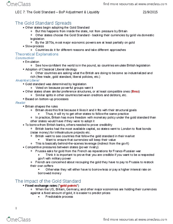 POLI 445 Lecture Notes - Lecture 7: U.S. Bancorp, Capital Outflow, Ship Money thumbnail