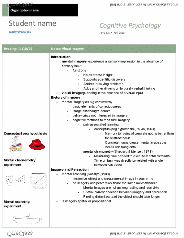 PSYC 317 Lecture Notes - Lecture 11: Kalua, Visual Cortex, Neuroanatomy thumbnail