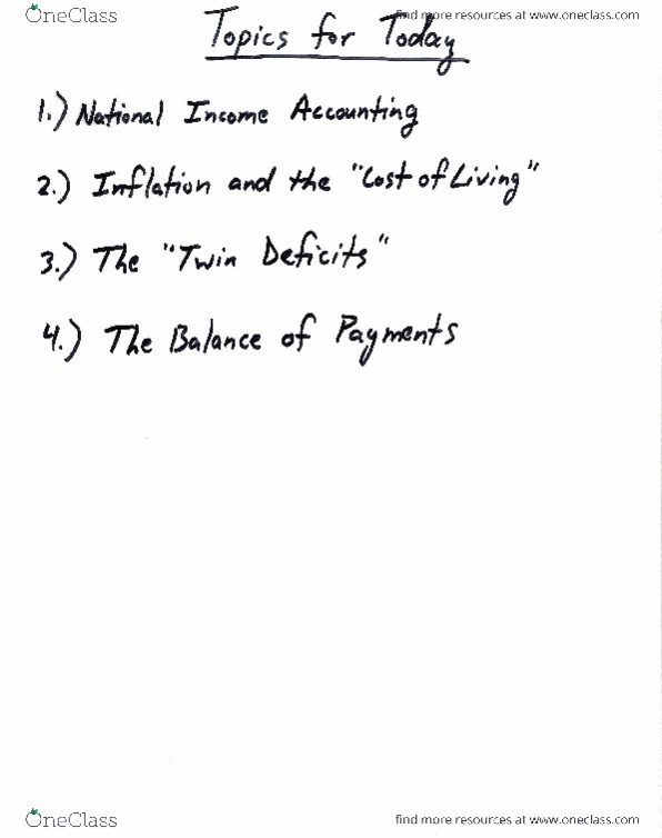 ECON 305 Lecture Notes - Lecture 1: A Question Of Balance, Public Administration, Gross Fixed Capital Formation thumbnail