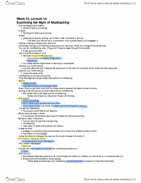 NATS 1700 Lecture 14: Week 10 - Examining the Myths of Multitasking [Nov 10, 2015] thumbnail