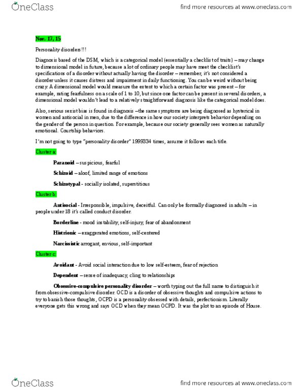 PSYCO239 Lecture Notes - Lecture 14: Plat thumbnail