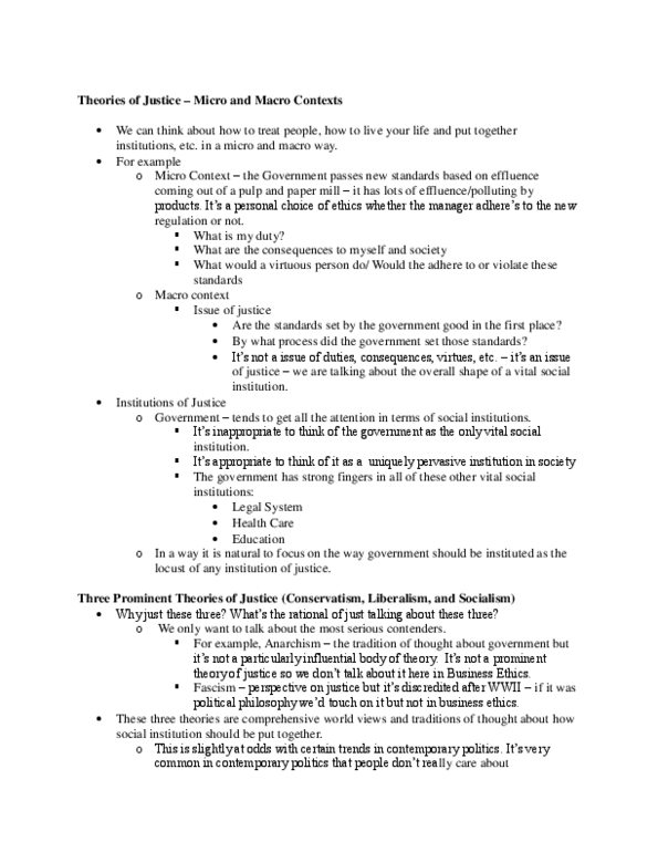 PHIL215 Lecture 2: Lecture 2 - Theories of Justice.docx thumbnail