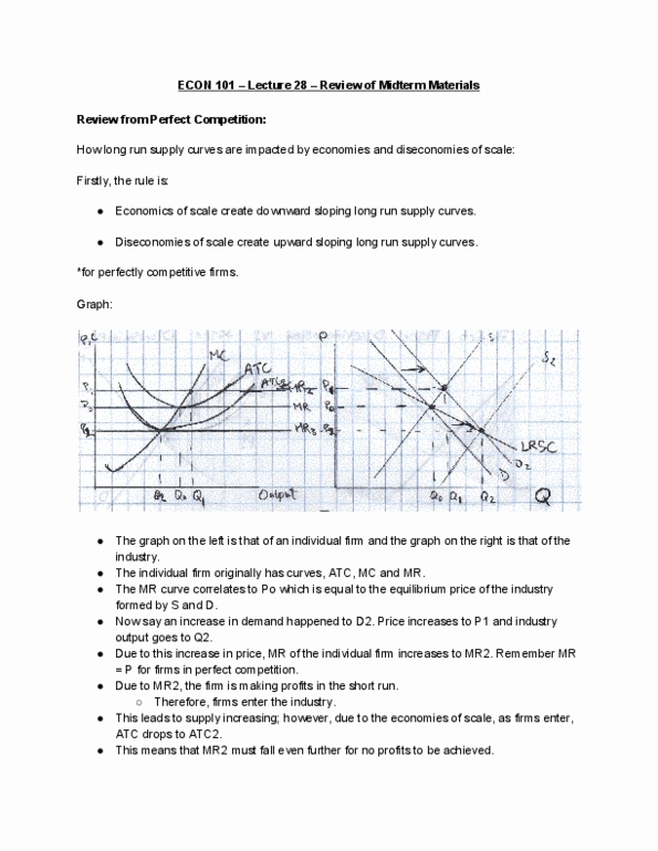 ECON 101 Lecture Notes - Lecture 28: Perfect Competition, Economic Surplus, Nash Equilibrium thumbnail