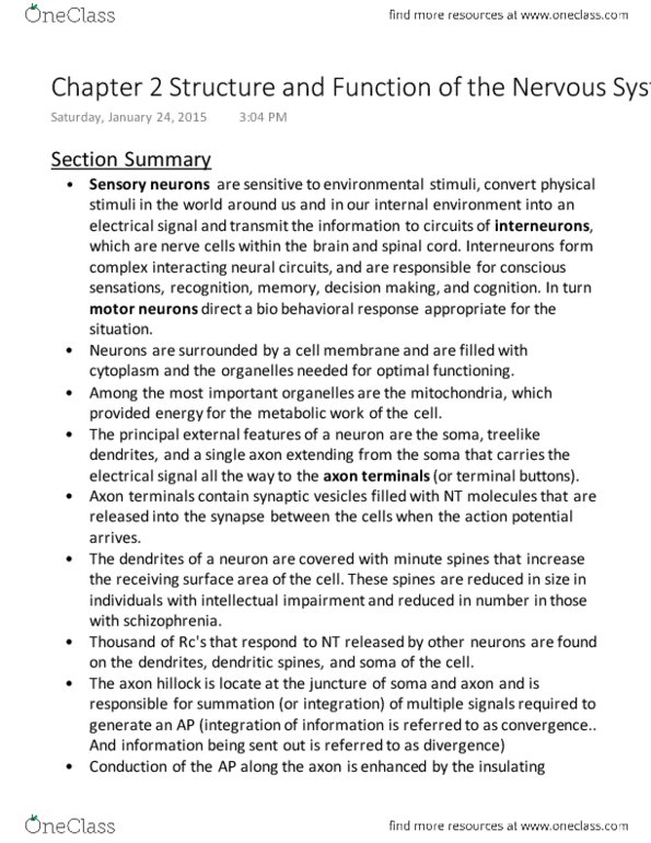 PSYC 3030 Chapter Notes - Chapter 2: Voltage-Gated Potassium Channel, Entorhinal Cortex, Axon Hillock thumbnail