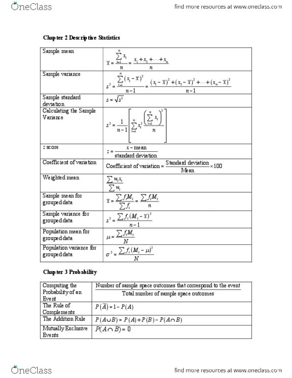 ECON 110 Lecture Notes - Lecture 5: Mutual Exclusivity, Variance, Standard Deviation thumbnail