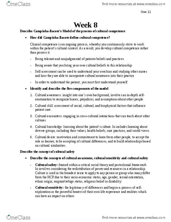 NSE 11A/B Lecture Notes - Lecture 8: Frankfurt School, Intercultural Competence, Ethnocentrism thumbnail