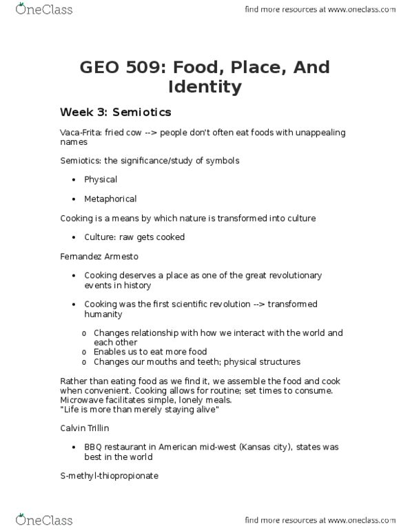 GEO 509 Lecture Notes - Lecture 3: Calvin Trillin, Semiotics, Scurvy thumbnail