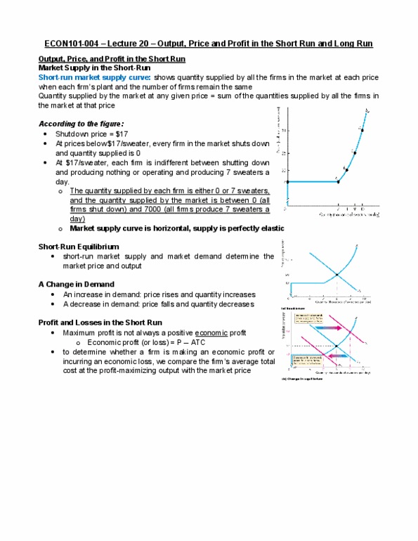 ECON101 Lecture Notes - Lecture 20: Demand Curve, Economic Equilibrium, Market Price thumbnail
