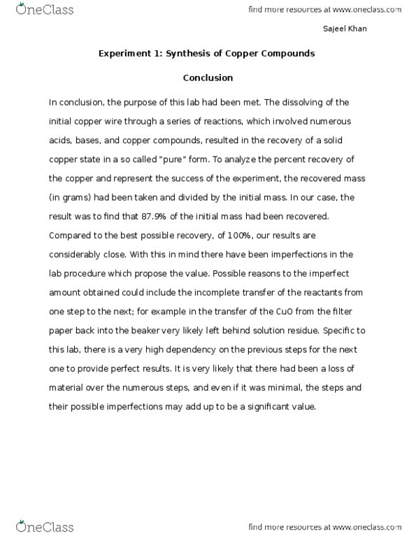 CHEM120L Lecture Notes - Lecture 1: Filter Paper thumbnail