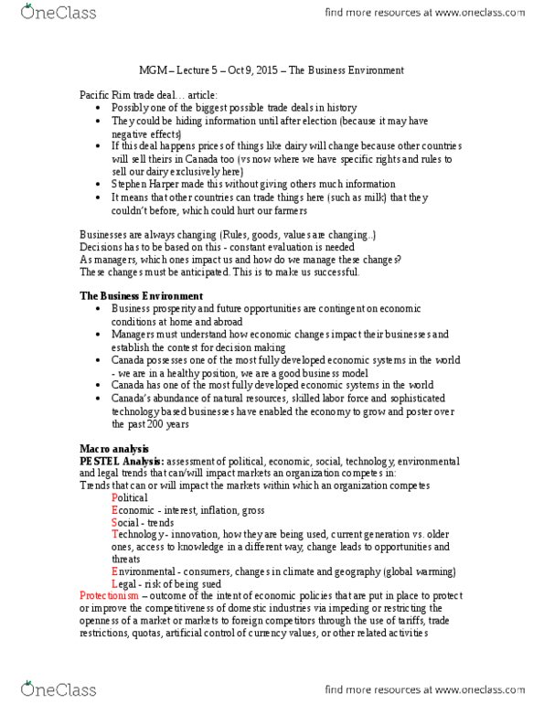 MGM101H5 Lecture Notes - Lecture 5: Macro Analysis, Legal Risk, Market Impact thumbnail