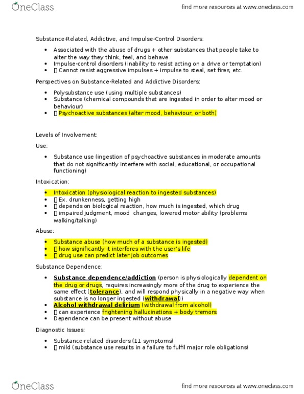 PSYCH257 Chapter Notes - Chapter 11: Thiamine, Reticular Formation, Psilocybin thumbnail