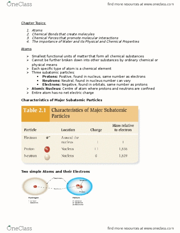 BIOL 1F90 Lecture Notes - Lecture 1: Chemical Element, Tomato Juice, Magnesium thumbnail