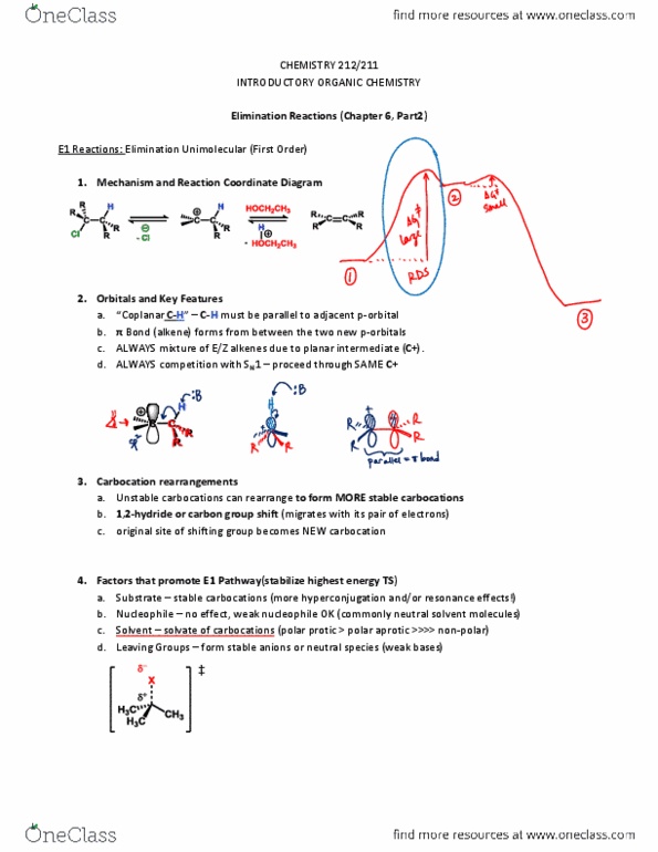 CHEM 212 Lecture Notes - Lecture 4: Carbocation, Alkene, Sn2 Reaction thumbnail