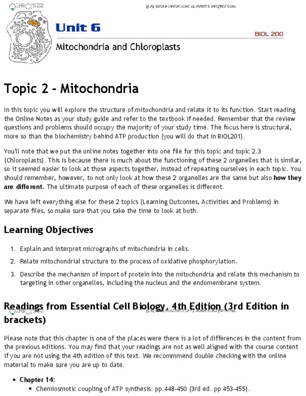 BIOL 201 Lecture Notes - Lecture 31: Inner Membrane, Triglyceride, Unified Atomic Mass Unit thumbnail