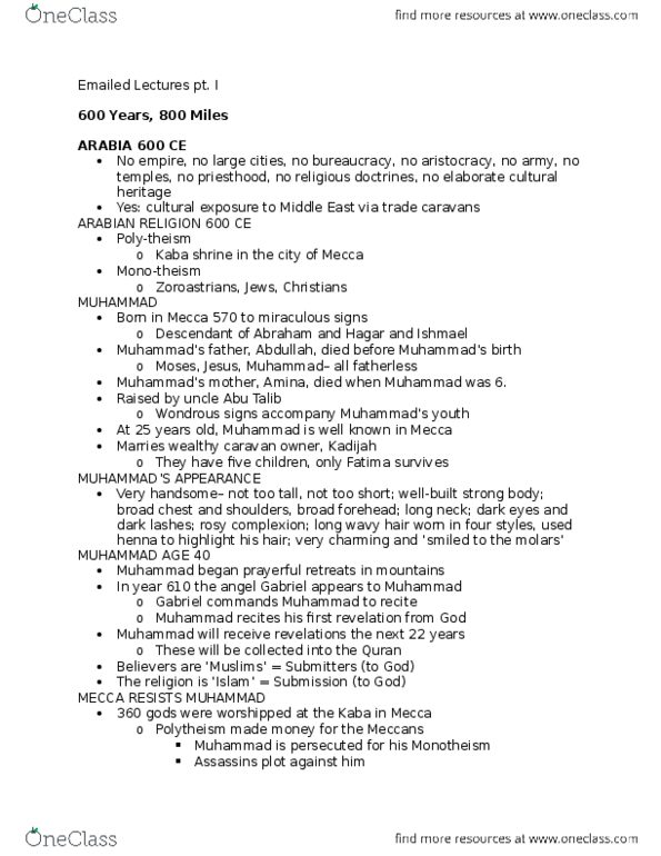 REL STD 5A Lecture Notes - Lecture 18: Polytheism, Henna thumbnail