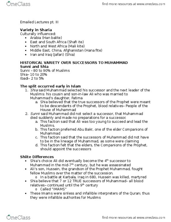 REL STD 5A Lecture Notes - Lecture 18: Ibadi, Liberalism And Progressivism Within Islam, Ruhollah Khomeini thumbnail