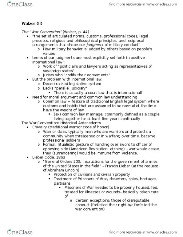 HUMAN 1A Lecture Notes - Lecture 17: Francis Lieber, Lieber Code, Counter-Insurgency thumbnail