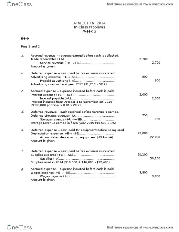 AFM101 Lecture Notes - Lecture 3: Interest Expense, Profit Margin, Income Tax thumbnail