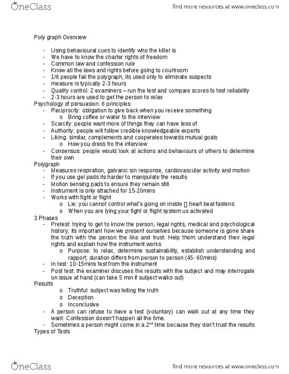 PSY344H5 Lecture Notes - Lecture 8: Polygraph, Quality Control, Miscibility thumbnail