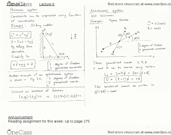 PHYSICS 105 Lecture Notes - Lecture 8: 2Degrees, Parallel Parking, Nomic thumbnail
