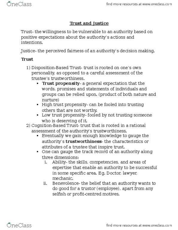 ADMS 2400 Lecture Notes - Lecture 7: Procedural Justice, Distributive Justice thumbnail