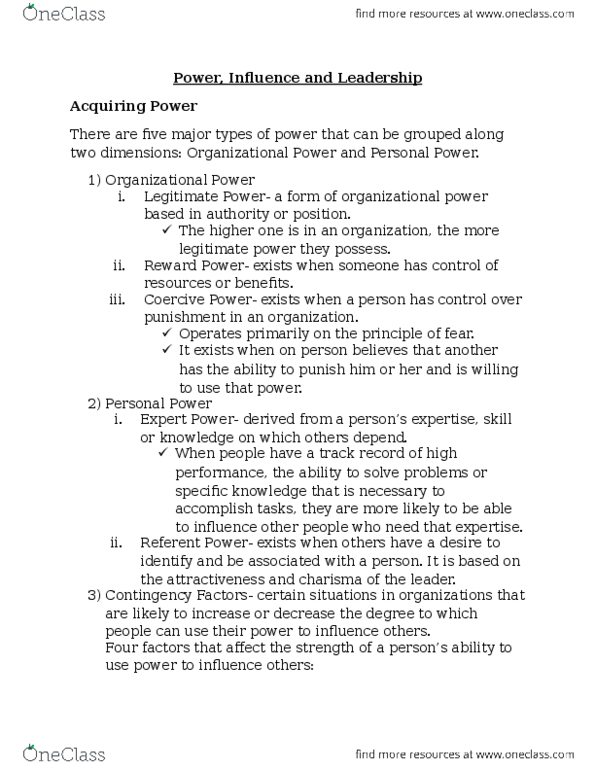 ADMS 2400 Lecture Notes - Lecture 10: Job Satisfaction, Ingratiation, Job Performance thumbnail