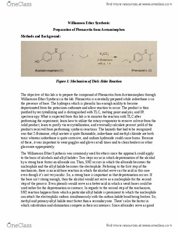 CHEM 233 Lecture Notes - Lecture 10: Potassium Carbonate, Paracetamol thumbnail