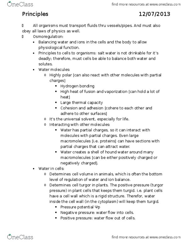 Biology 2601A/B Lecture Notes - Lecture 10: Lignin, Glycogen, Proline thumbnail