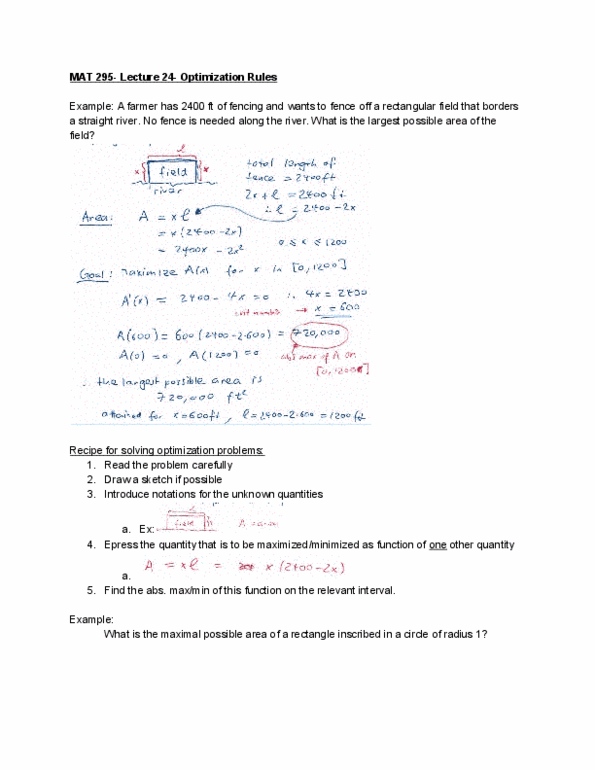 MAT 295 Lecture Notes - Lecture 24: Minimax thumbnail