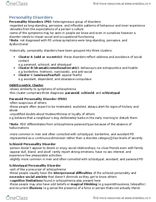 PSYB32H3 Chapter Notes - Chapter 13: Methylphenidate, Delusional Disorder, Conduct Disorder thumbnail