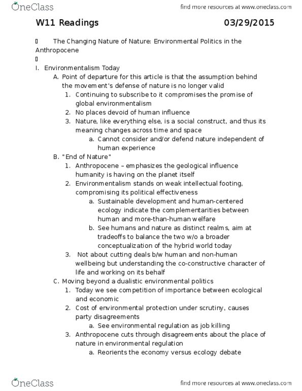 HIST 257 Lecture Notes - Lecture 1: Natural Disaster, Institute For Operations Research And The Management Sciences, Ice Core thumbnail