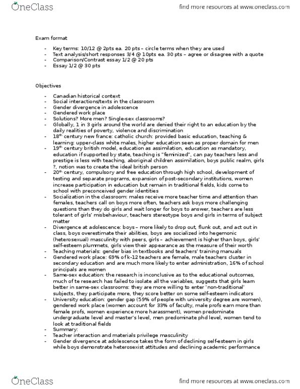 WGST 1808 Lecture Notes - Lecture 10: Heterosexism, Ibm Officevision thumbnail