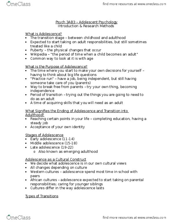 PSYCH 3AB3 Lecture Notes - Lecture 1: Information Processing, Statistical Hypothesis Testing, Social Cognitive Theory thumbnail