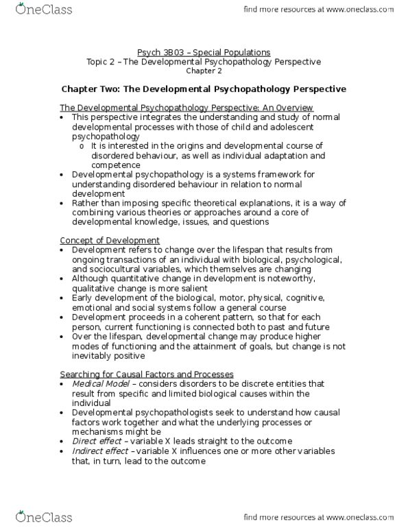 PSYCH 2AP3 Chapter Notes - Chapter 2: John Bowlby, Autonomic Nervous System, Critical Role thumbnail
