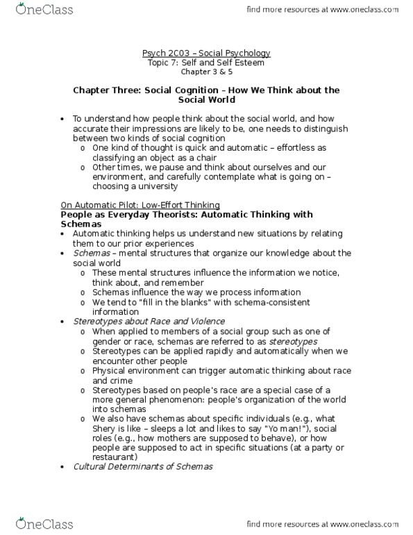 PSYCH 2C03 Chapter Notes - Chapter 7: Cognitive Load, Counterfactual Thinking, Richard E. Nisbett thumbnail