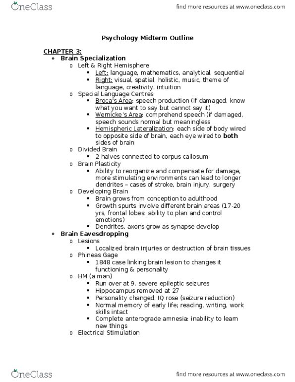 PSYC 1001 Lecture Notes - Lecture 8: Endocrine System, Presbyopia, Fallopian Tube thumbnail