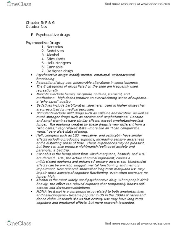 PSYC 1001 Lecture Notes - Lecture 6: Drug Tolerance, Limbic System, Inhalant thumbnail