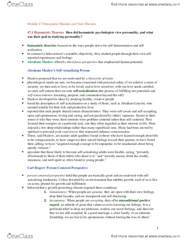 PSYC 1010 Lecture Notes - Lecture 3: Heritability, Mescaline, Agreeableness thumbnail