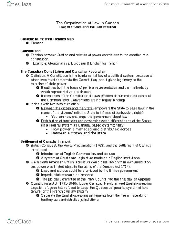 LAWS 1000 Lecture Notes - Lecture 5: Parti Canadien, Pierre Bourdieu, Cultural Genocide thumbnail
