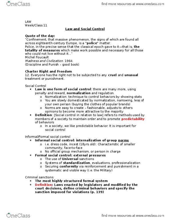 LAWS 1000 Lecture Notes - Lecture 11: Addiction, A Reminder, Bryan Stevenson thumbnail