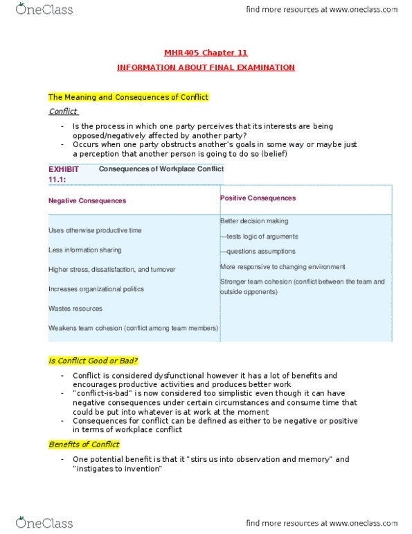 MHR 405 Chapter 11: MHR405CHAPTER11NOTES thumbnail