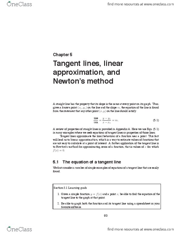 MATH 102 Chapter Notes - Chapter -: Smoothness, Scientific Calculator, Book Of Ezekiel thumbnail