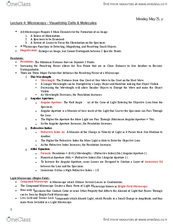 MBB 231 Lecture Notes - Lecture 4: Methylene Blue thumbnail
