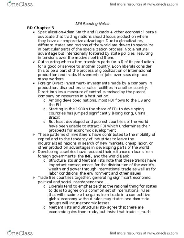 POL S 186 Lecture Notes - Lecture 21: Infant Industry Argument, Most Favoured Nation, Common External Tariff thumbnail