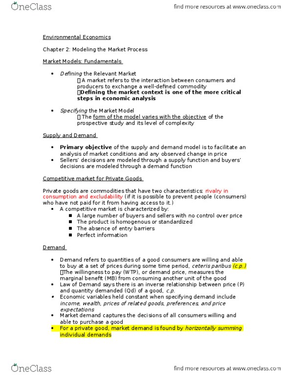 EC238 Chapter 2: Environmental Economics Chapter 2 thumbnail