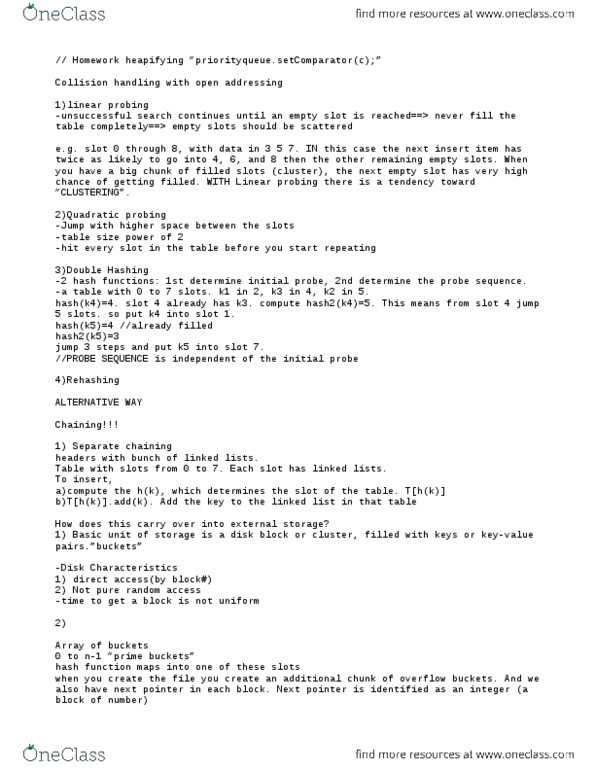 CSCI1102 Lecture Notes - Lecture 10: Linked List, Quadratic Probing, Linear Probing thumbnail