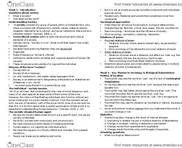 SOC 104 Lecture 1: SOC 104 - all lecture notes thumbnail