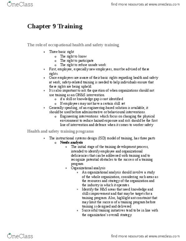 Management and Organizational Studies 3344A/B Chapter Notes - Chapter 9: Individual Psychological Assessment, Teleconference, Task Analysis thumbnail