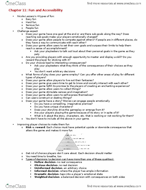 LGST 240 Chapter 1: Fun and Accessibility notes thumbnail