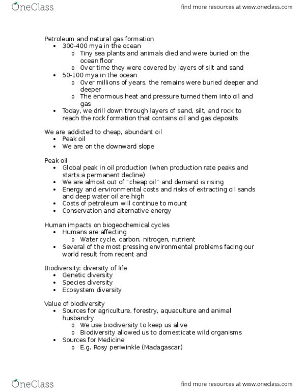 BIOLOGY 1M03 Lecture Notes - Lecture 1: Null Hypothesis, Species Richness, Arthropod thumbnail